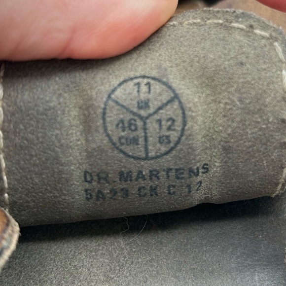 RARE DR MARTENS Sandals Mens Size 12 Brown Leather Fisherman Made In ENGLAND Y2K - Picture 12 of 13